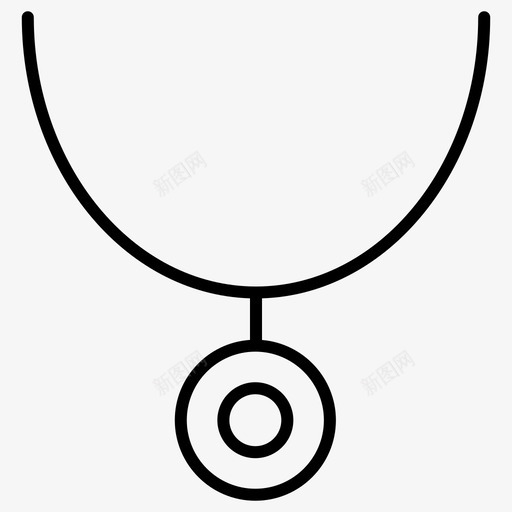 项链珠宝时装和服装图标svg_新图网 https://ixintu.com 时装和服装 珠宝 项链