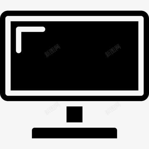 显示器计算机24固态图标svg_新图网 https://ixintu.com 固态 显示器 计算机24