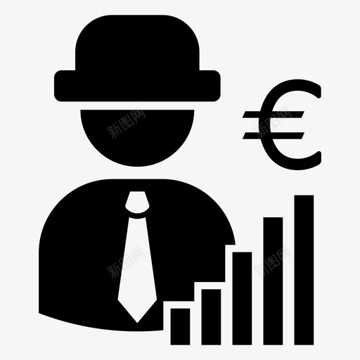 欧元经纪人商人盈利图标svg_新图网 https://ixintu.com 商人 投资 欧元经纪人 盈利 金融
