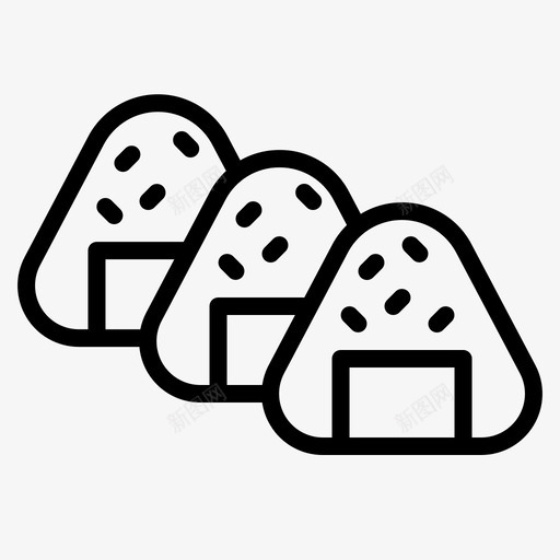onigiri食品日本图标svg_新图网 https://ixintu.com onigiri 小吃 日本 日本概况 食品