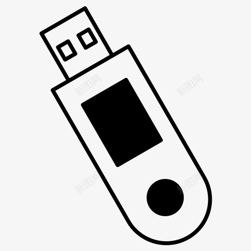 usb驱动器U盘图标svg_新图网 https://ixintu.com U盘 usb usb存储 驱动器