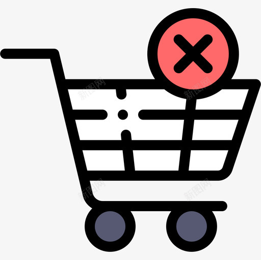 购物车网上购物41线颜色图标svg_新图网 https://ixintu.com 线颜色 网上购物41 购物车