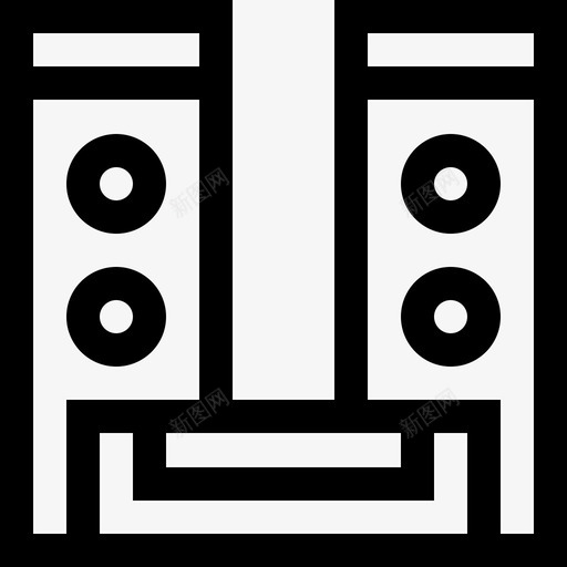 扬声器电影院38线性图标svg_新图网 https://ixintu.com 扬声器 电影院38 线性