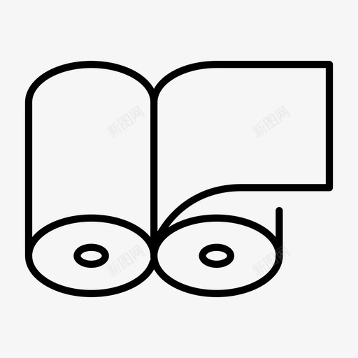 纸卷厕纸卫生纸图标svg_新图网 https://ixintu.com 其他 卫生纸 厕纸 纸卷