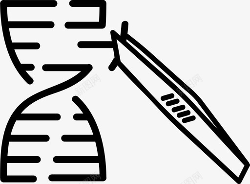 基因工程dna编辑图标svg_新图网 https://ixintu.com dna 基因工程 基因测试 编辑