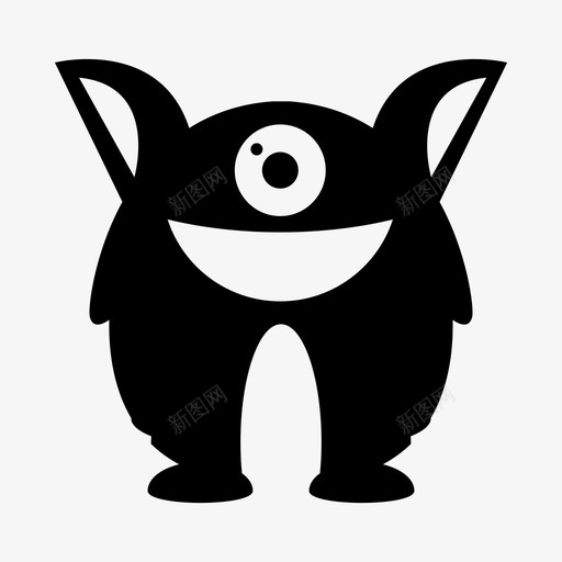 怪物可爱万圣节图标svg_新图网 https://ixintu.com 万圣节 可爱 怪物 怪物固体 恐怖