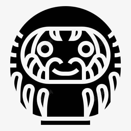 达鲁玛娃娃日本图标svg_新图网 https://ixintu.com 娃娃 日本 日本符号 符号 达鲁玛