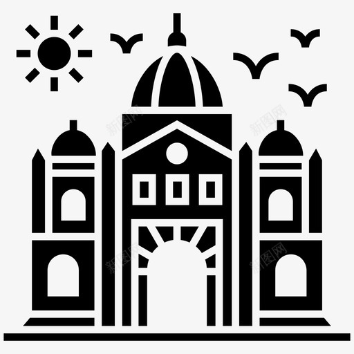 弗林德街方舟土地图标svg_新图网 https://ixintu.com 土地 弗林德街 方舟 旅游字形矢量图标 澳大利亚大厦