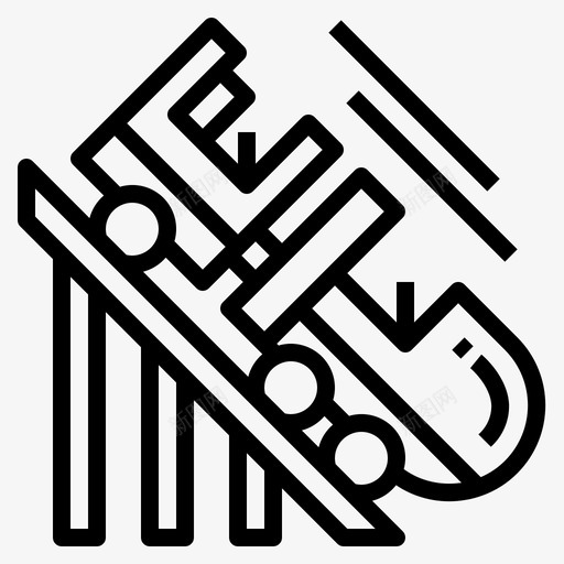 过山车游乐园娱乐图标svg_新图网 https://ixintu.com 娱乐 游乐园 游乐场 过山车