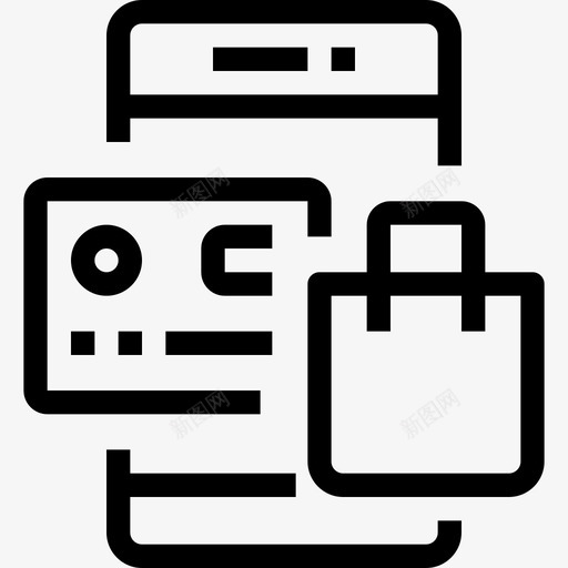 网上商店购物和电子商务5线性图标svg_新图网 https://ixintu.com 线性 网上商店 购物和电子商务5