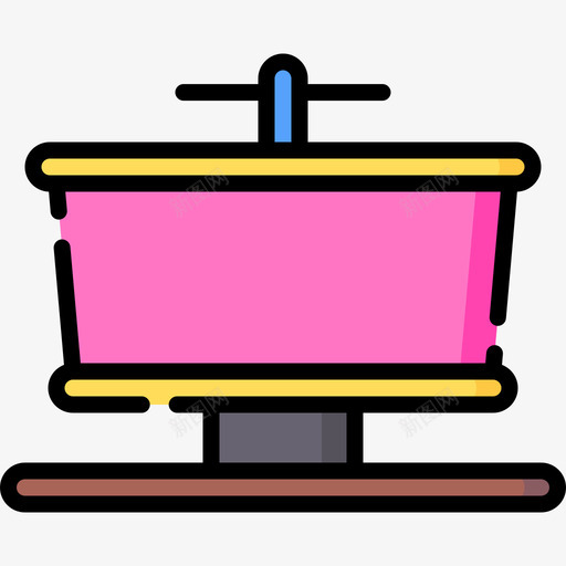 茶杯游乐场25线性颜色图标svg_新图网 https://ixintu.com 游乐场25 线性颜色 茶杯