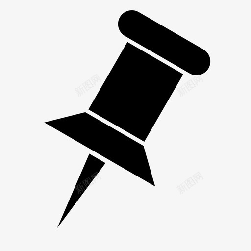 纸纸别针别针图标svg_新图网 https://ixintu.com 别针 图钉 纸 纸别针
