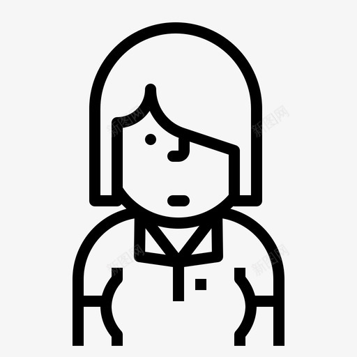 化身女人女孩用户图标svg_新图网 https://ixintu.com 化身女人 女人 女孩 用户