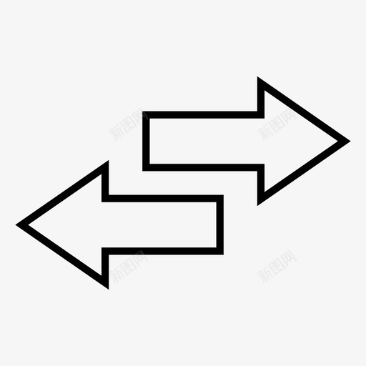 传输箭头连接图标svg_新图网 https://ixintu.com 传输 回收 箭头 转换 连接