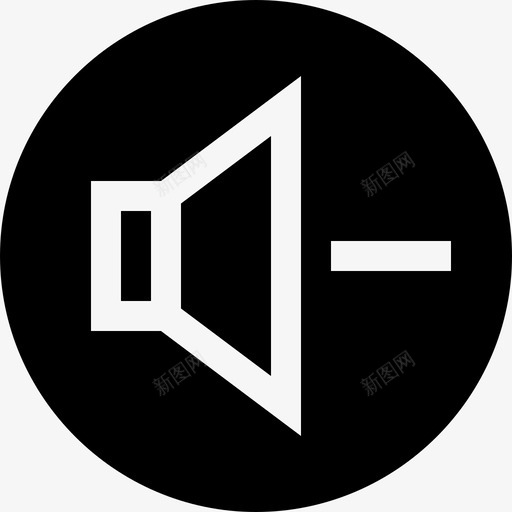减小音量多媒体播放器控制2已填充图标svg_新图网 https://ixintu.com 减小音量 多媒体播放器控制2 已填充