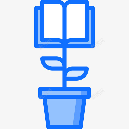 Growthoffice83蓝色图标svg_新图网 https://ixintu.com Growth office83 蓝色