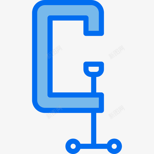 千分尺41号工具蓝色图标svg_新图网 https://ixintu.com 41号工具 千分尺 蓝色