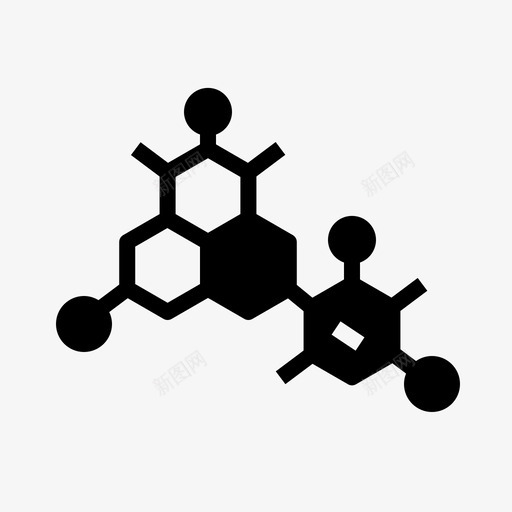 分子生物学化学图标svg_新图网 https://ixintu.com 保健 分子 化学 医学 固体科学 生物学