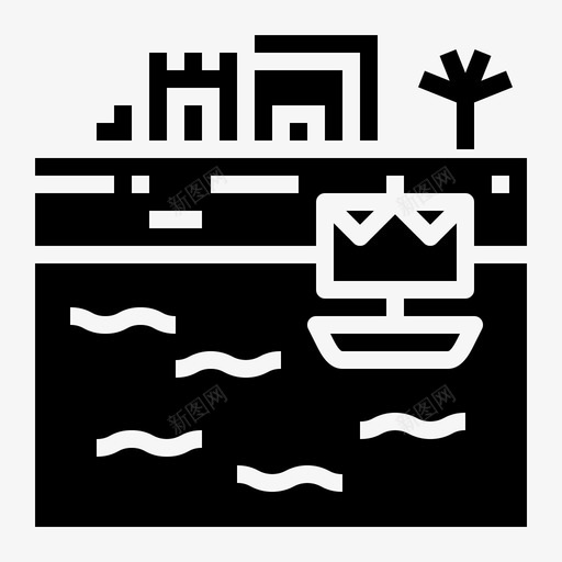 尼罗河古埃及水图标svg_新图网 https://ixintu.com 古埃及 埃及固体 尼罗河 水