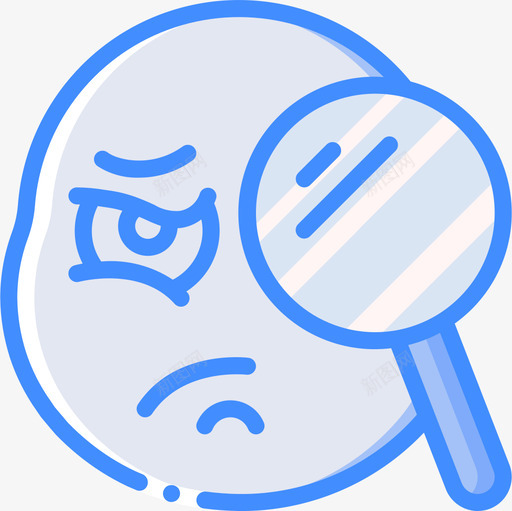 警探表情符号30蓝色图标svg_新图网 https://ixintu.com 蓝色 表情符号30 警探