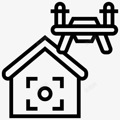 主页位置无人机飞行图标svg_新图网 https://ixintu.com 主页位置 无人机 无人机元素线 远程 飞行