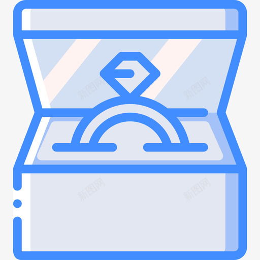 戒指珠宝6蓝色图标svg_新图网 https://ixintu.com 戒指 珠宝6 蓝色