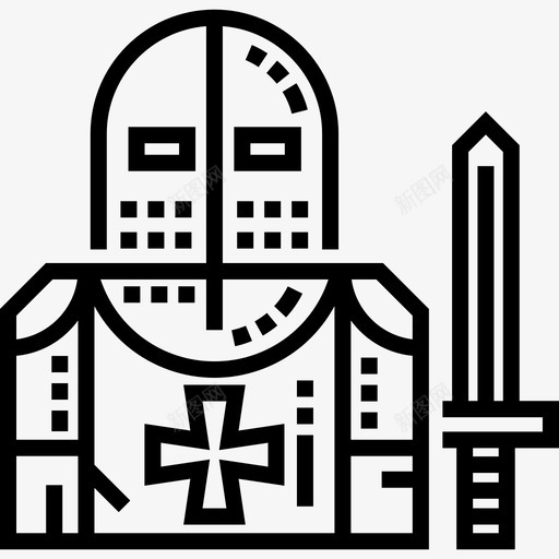 骑士中世纪25岁直系图标svg_新图网 https://ixintu.com 中世纪25岁 直系 骑士