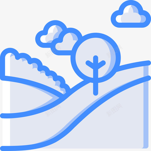 景观自然51蓝色图标svg_新图网 https://ixintu.com 景观 自然51 蓝色