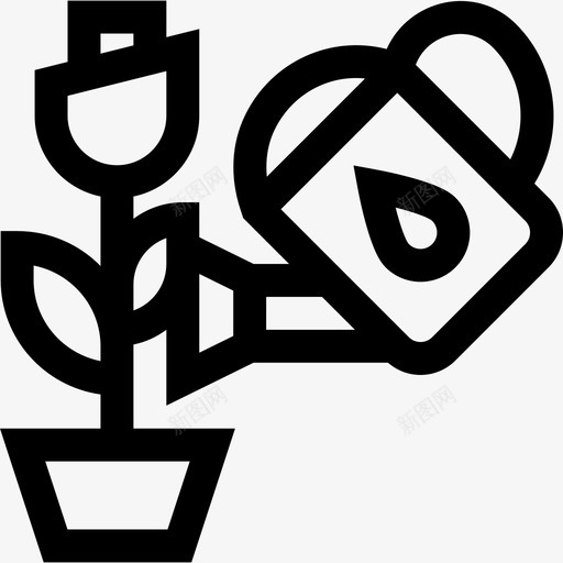 植物自由时间3线性图标svg_新图网 https://ixintu.com 植物 线性 自由时间3