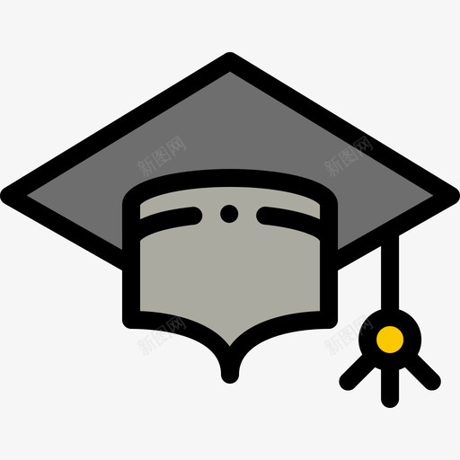 Mortarboard学习22线性颜色图标svg_新图网 https://ixintu.com Mortarboard 学习22 线性颜色