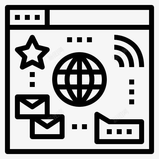 社交媒体广告浏览器图标svg_新图网 https://ixintu.com 广告 技术 浏览器 社交媒体 通信