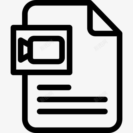 视频播放器多媒体32线性图标svg_新图网 https://ixintu.com 多媒体32 线性 视频播放器
