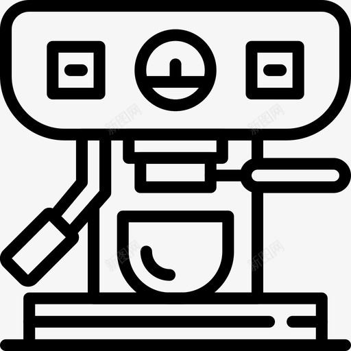 咖啡机食品79线性图标svg_新图网 https://ixintu.com 咖啡机 线性 食品79