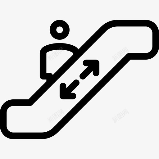 自动扶梯导向2直线图标svg_新图网 https://ixintu.com 导向2 直线 自动扶梯