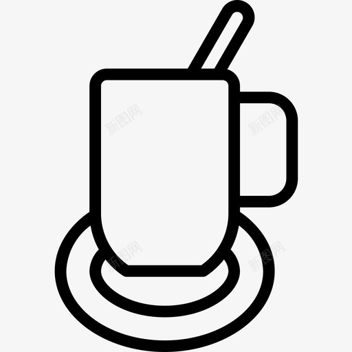 咖啡杯办公用品2线性图标svg_新图网 https://ixintu.com 办公用品2 咖啡杯 线性