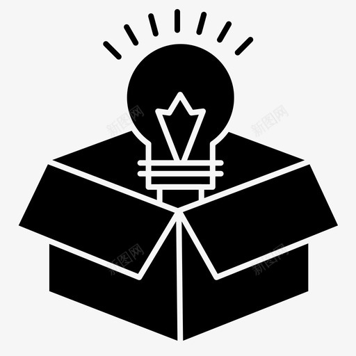 灯泡主意灯图标svg_新图网 https://ixintu.com 主意 灯 灯泡
