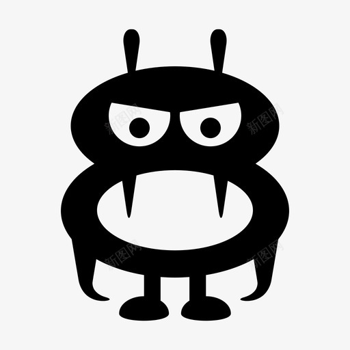 怪物愤怒卡通图标svg_新图网 https://ixintu.com 万圣节 卡通 怪物 怪物实体 恐怖 愤怒