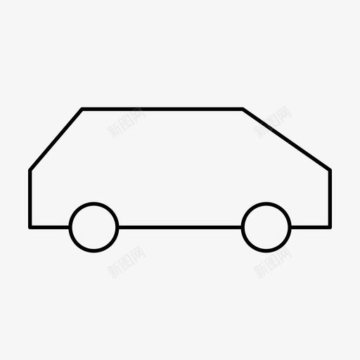 汽车交通工具运输工具图标svg_新图网 https://ixintu.com 交通工具 假日瘦图标 汽车 运输工具 面包车