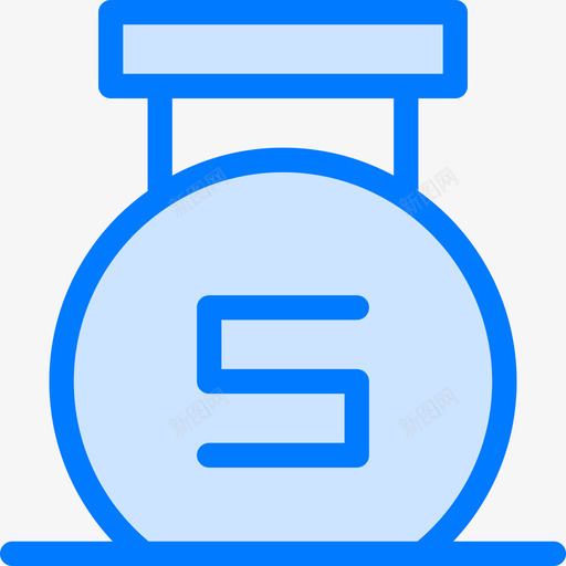 壶铃健身房12蓝色图标svg_新图网 https://ixintu.com 健身房12 壶铃 蓝色