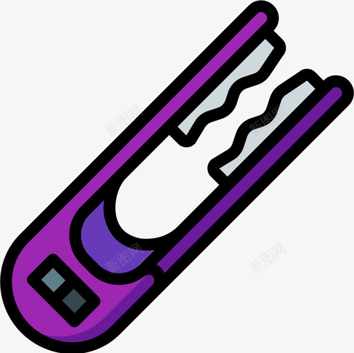 发烫器美发沙龙8号直发色图标svg_新图网 https://ixintu.com 发烫器 直发色 美发沙龙8号