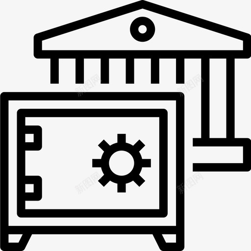 保险箱银行36线性图标svg_新图网 https://ixintu.com 保险箱 线性 银行36