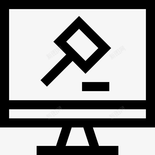 计算机拍卖3线性图标svg_新图网 https://ixintu.com 拍卖3 线性 计算机