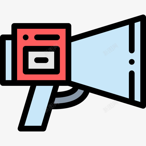 扩音器显示7线性颜色图标svg_新图网 https://ixintu.com 扩音器 显示7 线性颜色
