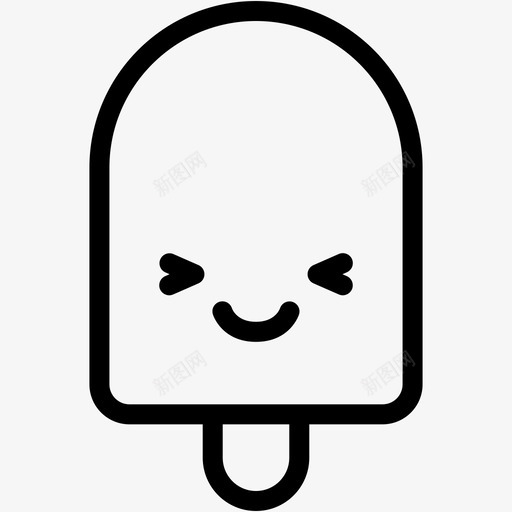 快乐表情情绪图标svg_新图网 https://ixintu.com 冰淇淋 冰淇淋卷1表情线 快乐 情绪 感觉 表情