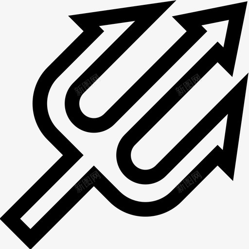 三叉戟万圣节65直系图标svg_新图网 https://ixintu.com 万圣节65 三叉戟 直系