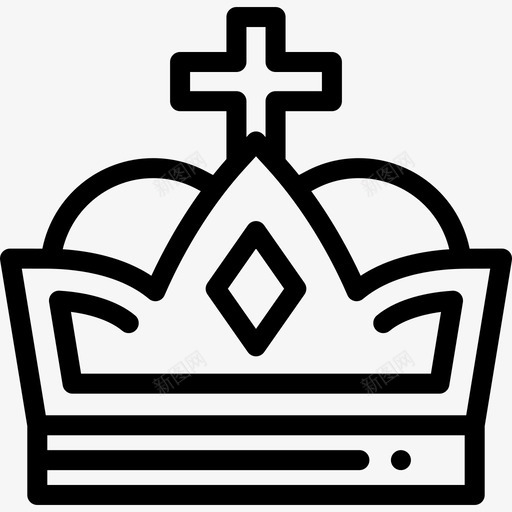 皇冠中世纪27直纹图标svg_新图网 https://ixintu.com 中世纪27 皇冠 直纹