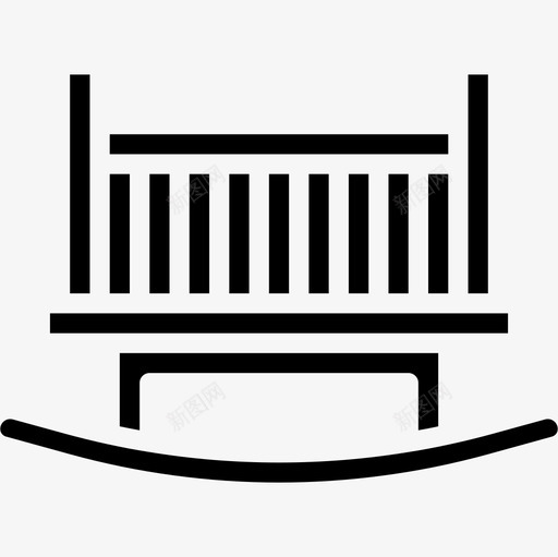 摇篮家具和家用25填充图标svg_新图网 https://ixintu.com 填充 家具和家用25 摇篮