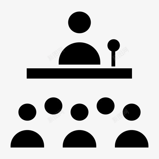 会议听众演讲者图标svg_新图网 https://ixintu.com 会议 听众 演讲者