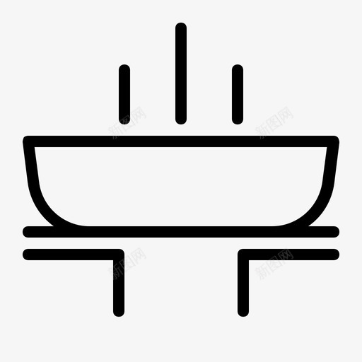 汤碗烹饪图标svg_新图网 https://ixintu.com 吃 汤 烹饪 碗