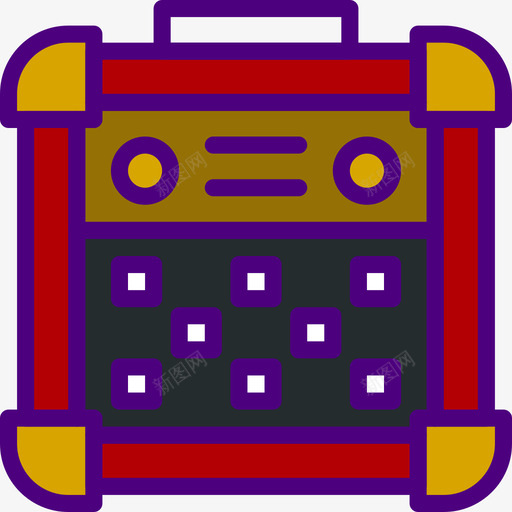 音箱音乐和乐器6线性颜色图标svg_新图网 https://ixintu.com 线性颜色 音乐和乐器6 音箱